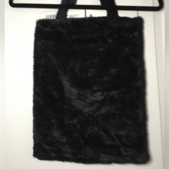 Halloween Two Plush Bags w/handles Black Kitty & Grey Poison 12” x 15” So Soft - Picture 7 of 7
